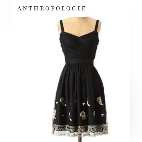 Anthropologie Dresses & Skirts - ANTHROPOLOGIE | ANNA SUI DRESS | Color: Black-Gold | Size:12